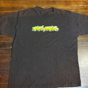 Brown "Good People" Graffiti Graphic T-Shirt